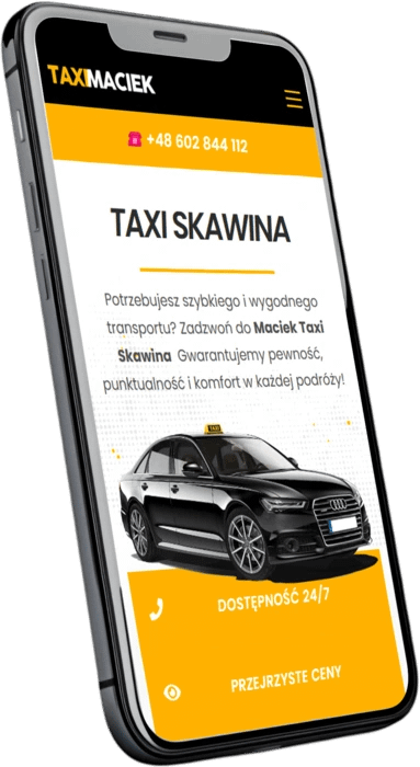 strona mobilna www dla taxi