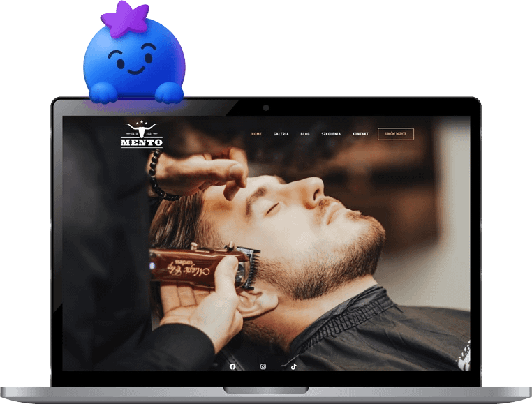 strona internetowa dla barbera - mento barber bochnia