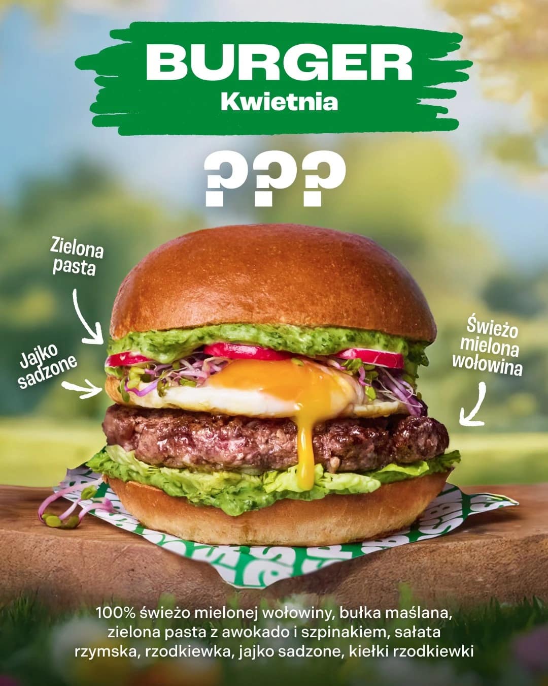 Prowadzenie Facebooka dla Restauracji – Pasibus prezentuje Burgera Kwietnia jako zagadkę